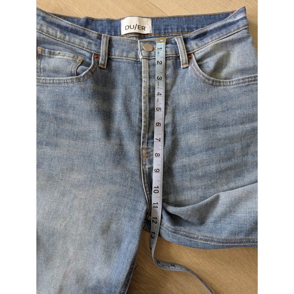 DU/ER Women Performance Denim Jeans Medium Wash Button Fly WFMR5318 28x27 - Picture 9 of 12